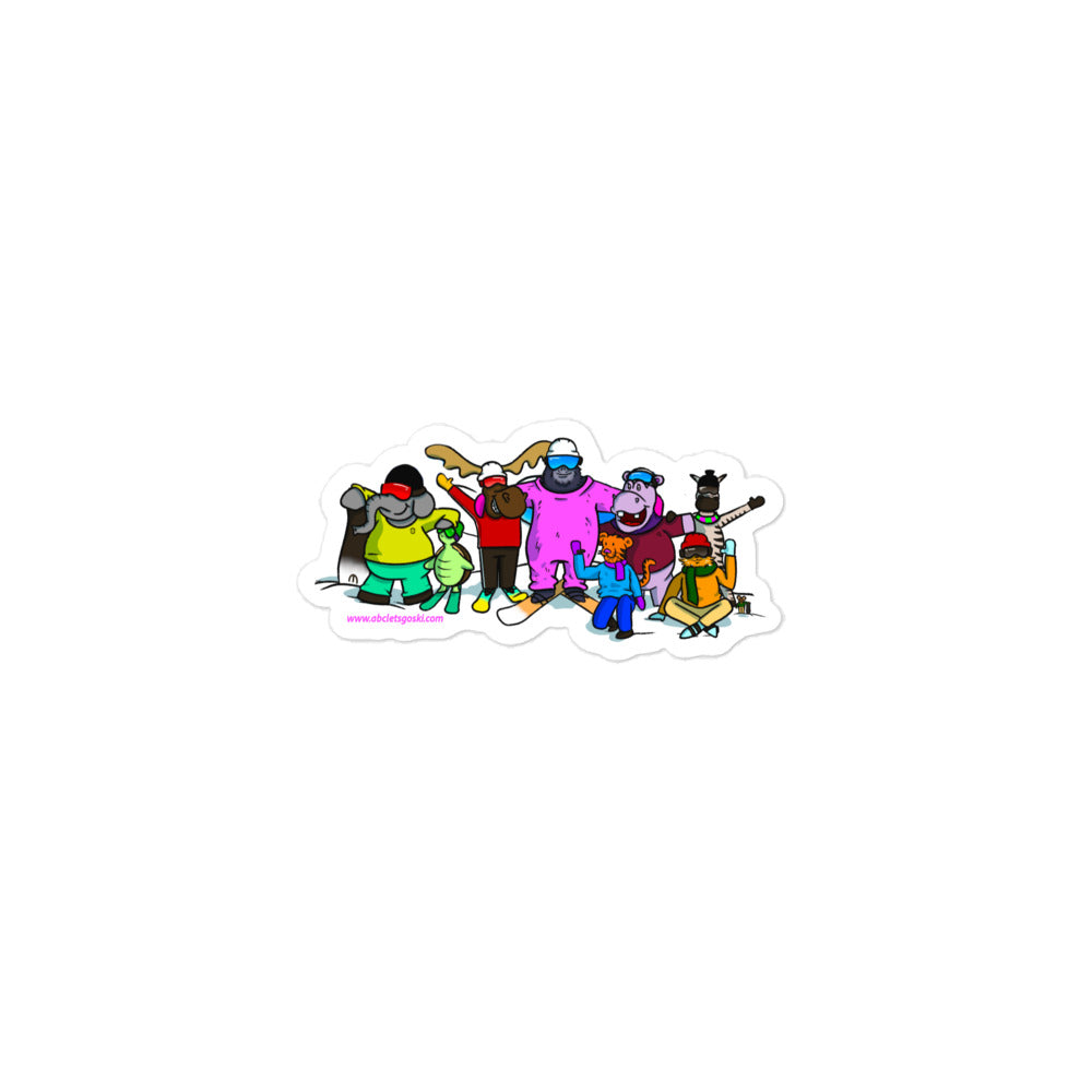 ABC Let's Go Ski- Bubble-free stickers