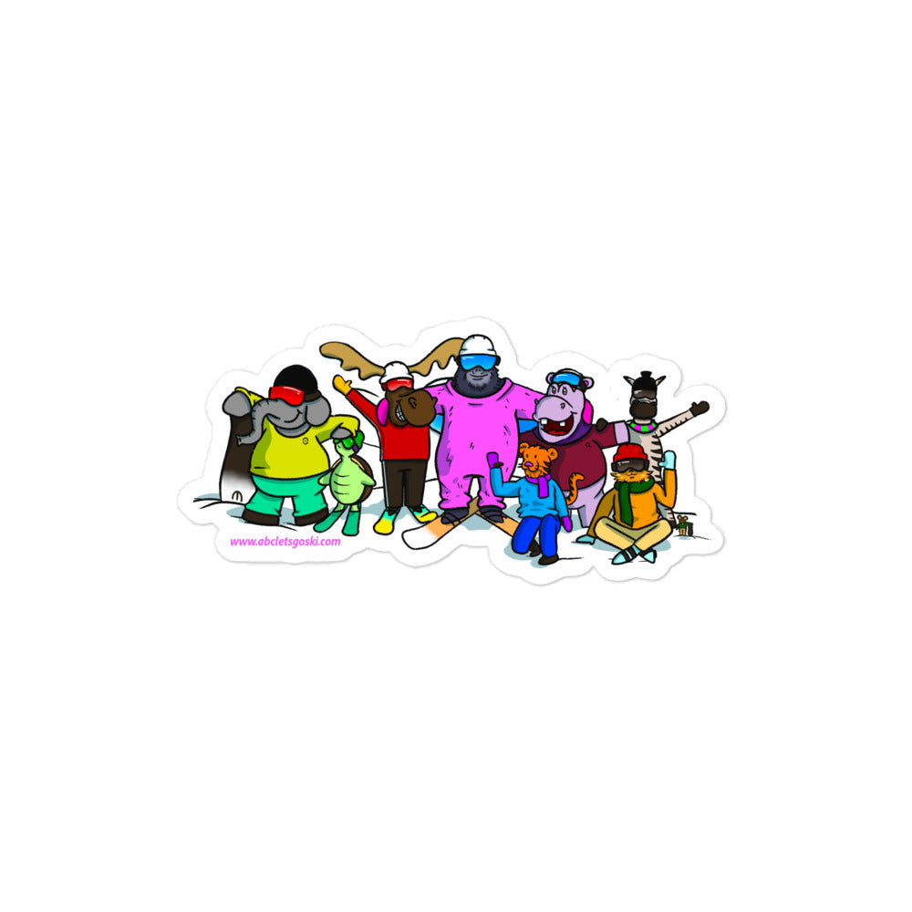 ABC Let's Go Ski- Bubble-free stickers
