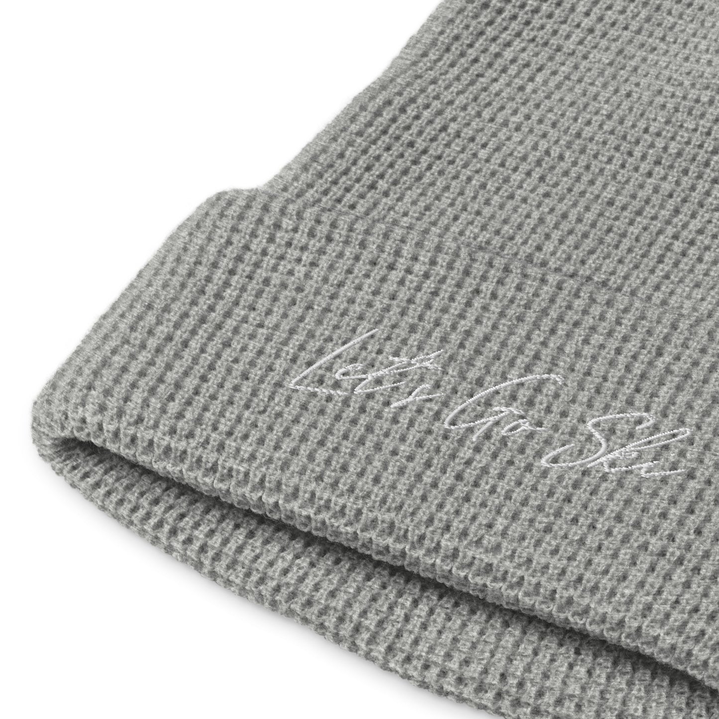 Let's Go Ski -Waffle beanie