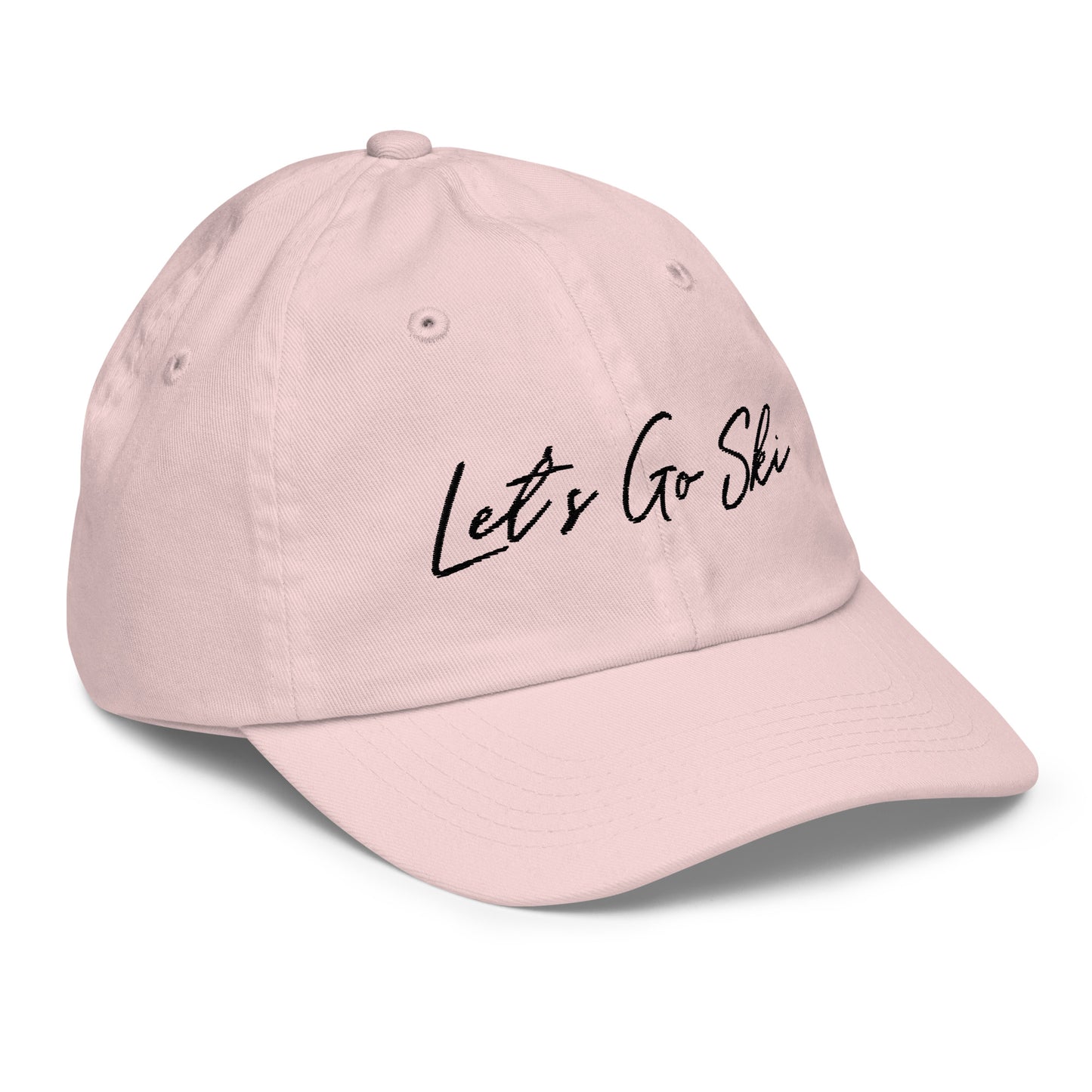 Let's Go Ski- Youth baseball cap