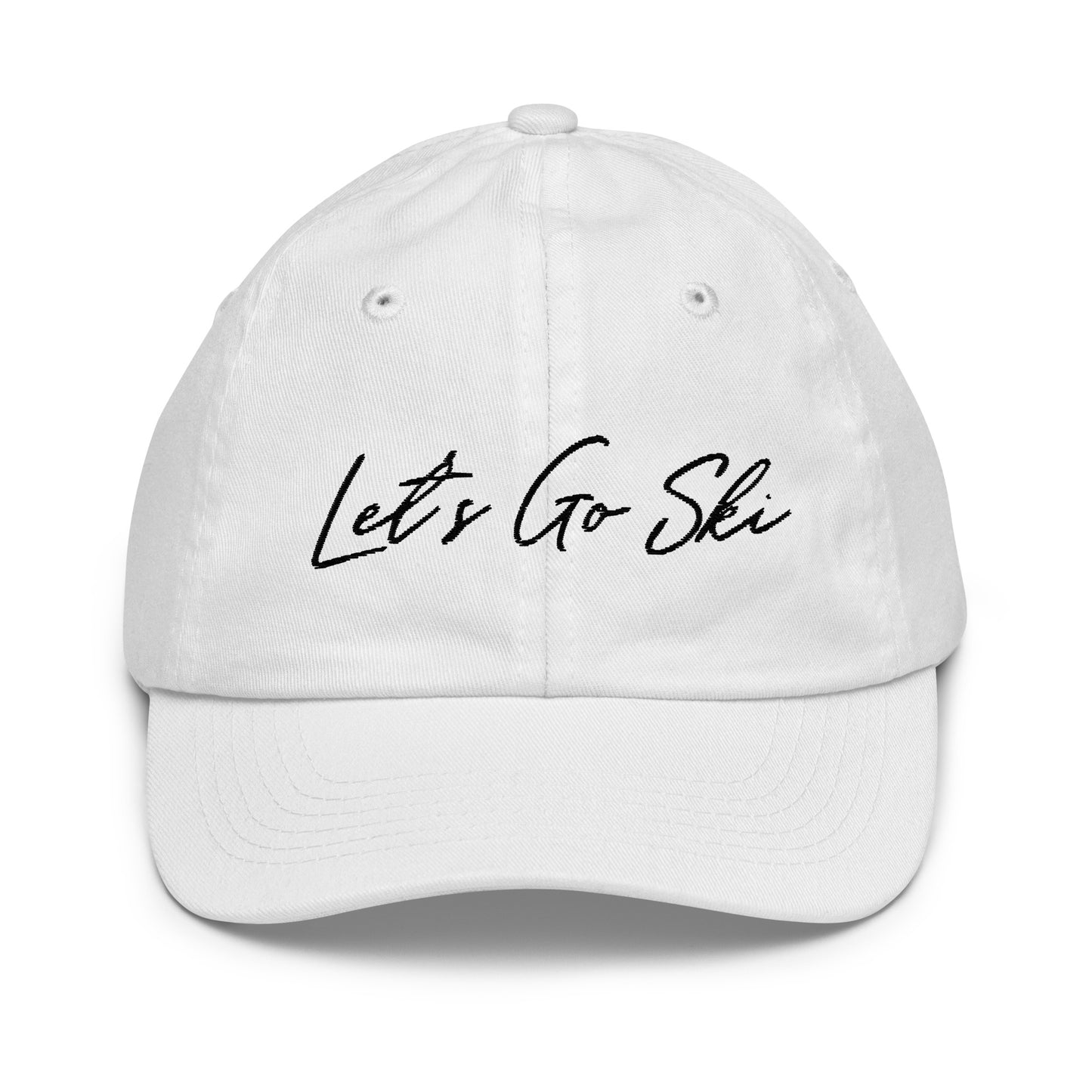 Let's Go Ski- Youth baseball cap
